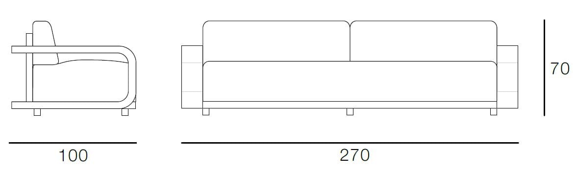 3-местный диван из ткани и дерева Vical Home Corba ARCH-00147825 - Вид №8