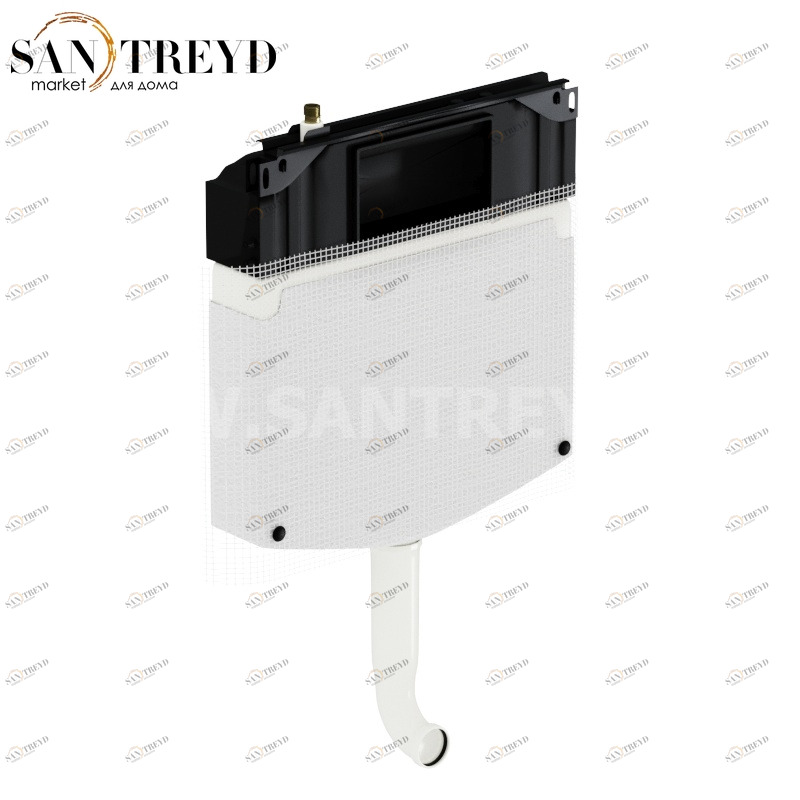 CAINTE2 Цистерна двойного слива для плиточных стен и установки унитаза 86 см Черный Globo ACCESSORIES Италия Ceramica Globo