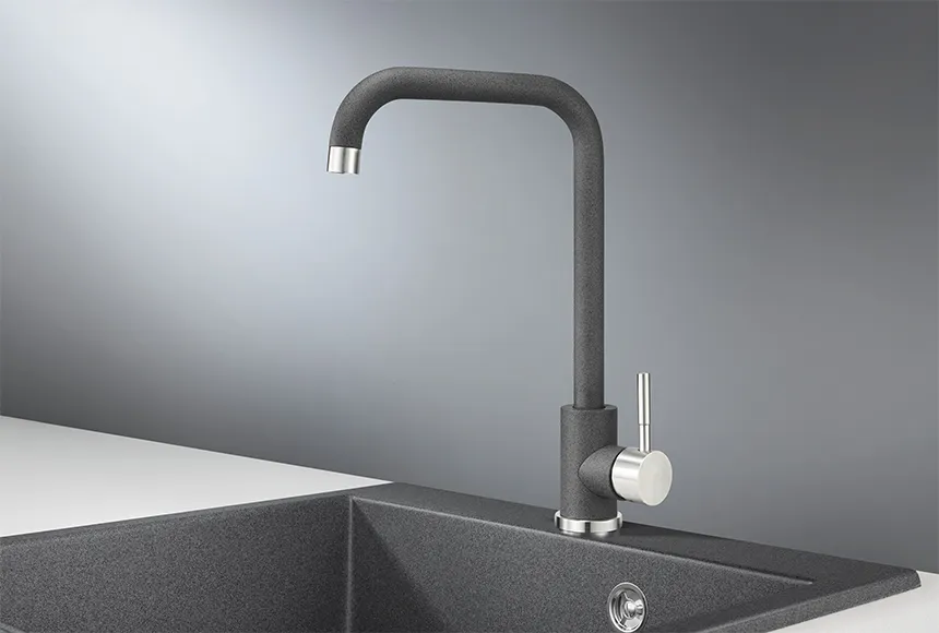 ST-4033, ГРАФИТ, СМЕСИТЕЛЬ КУХОННЫЙ GRANULA Standart ST-4033-ST42