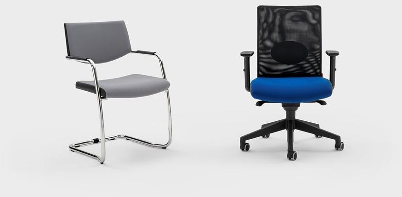 Viganò Поворотный офисный стул из сетки и ткани Logika sun-id-1388524 - Вид №3