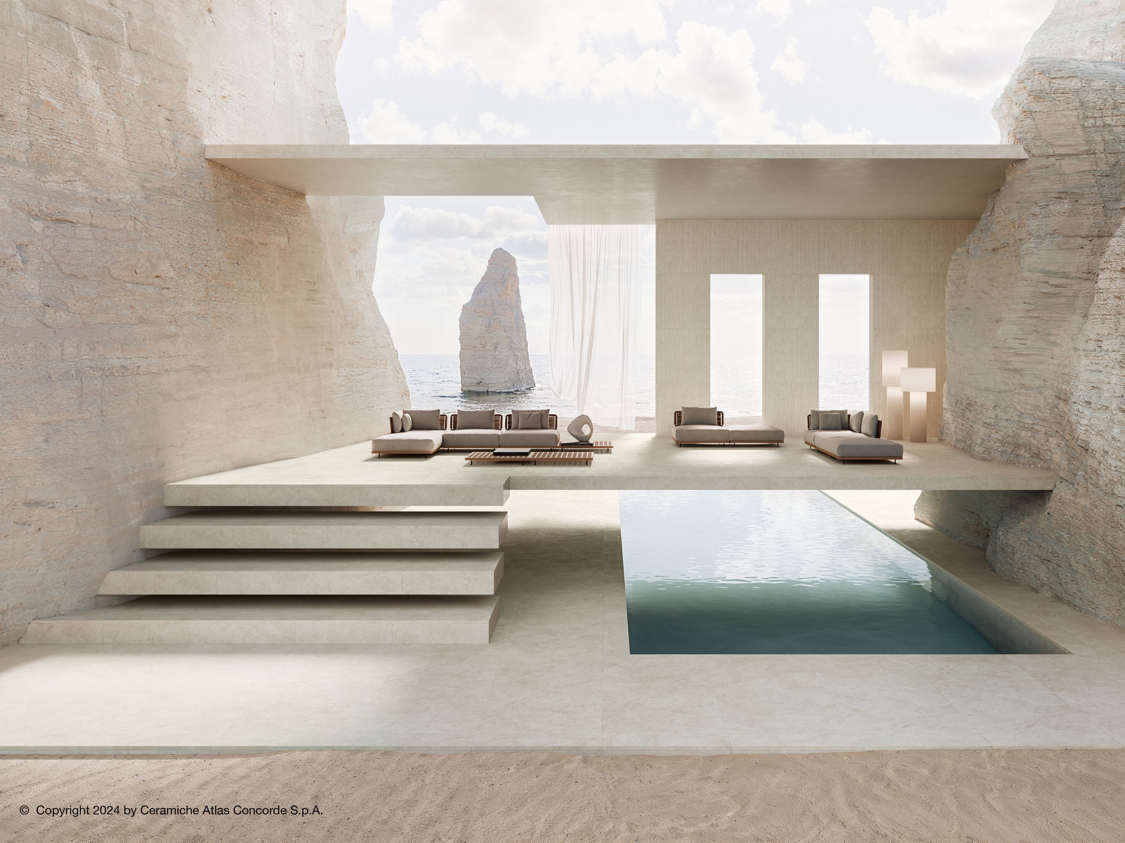 Пол / облицовка керамогранита с эффектом камня Atlas Concorde Boost Icor ARCH-00113949 - Вид №6