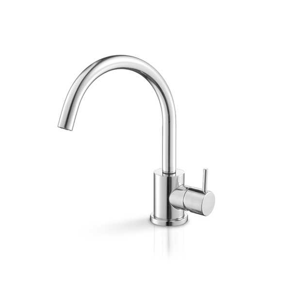 DEC004S Смеситель для раковины с поворотным изливом Linki DECO, Сатиновая сталь