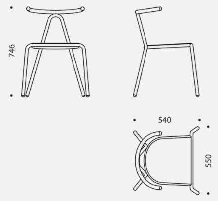 B-LINE Штабелируемый стул со встроенной подушкой sun-id-1485720 - Вид №1