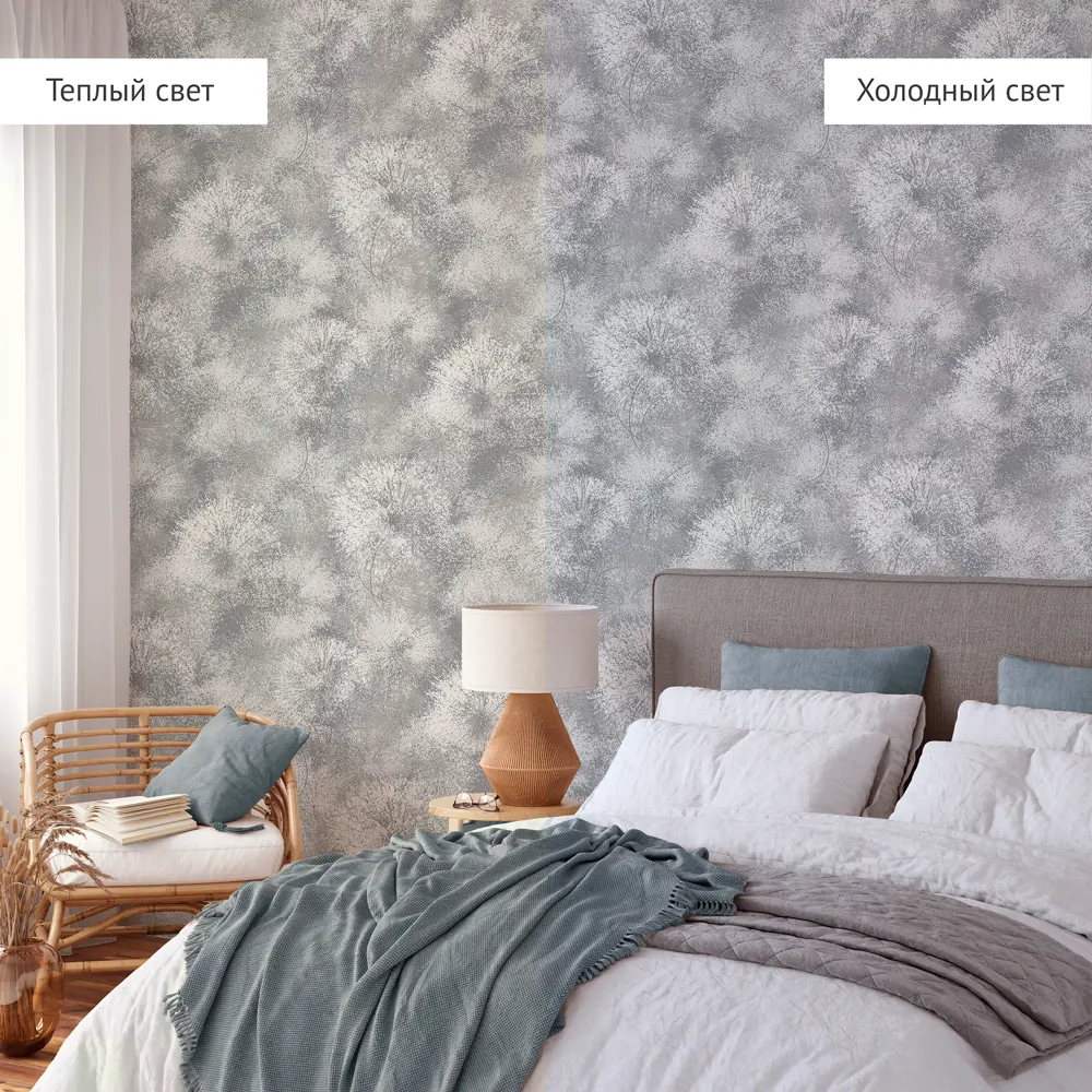 Обои флизелиновые Wall Decor Танго серые 1.06 м 75204-14 STLM-2102039 - Вид №3