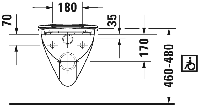 0190090000 Подвесной унитаз настенный Белый Duravit Architec Германия - Вид №5