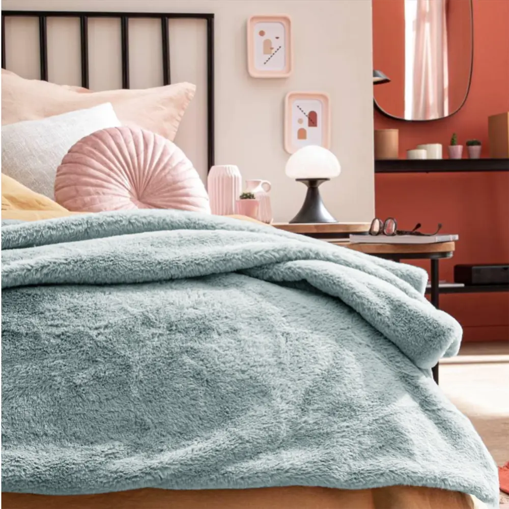 Плед INSPIRE Enalie Aqua из искусственного меха светло-голубой 83367908 STLM-1563691 - Вид №4