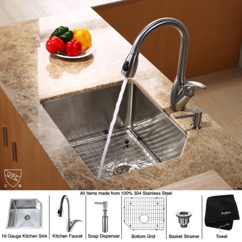 KHU121-23-KPF2120-SD20 Накладная раковина на столешницу  прямоугольная Krausru  - Вид №2