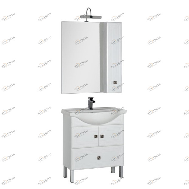 Комплект мебели Aquanet Стайл 75 белый (2 дверцы 1 ящик) 00181582