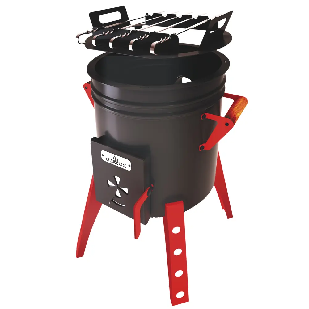 Печь-мангал для казана, толщина стали 2 мм, термокраска Santreyd STLM-2061725