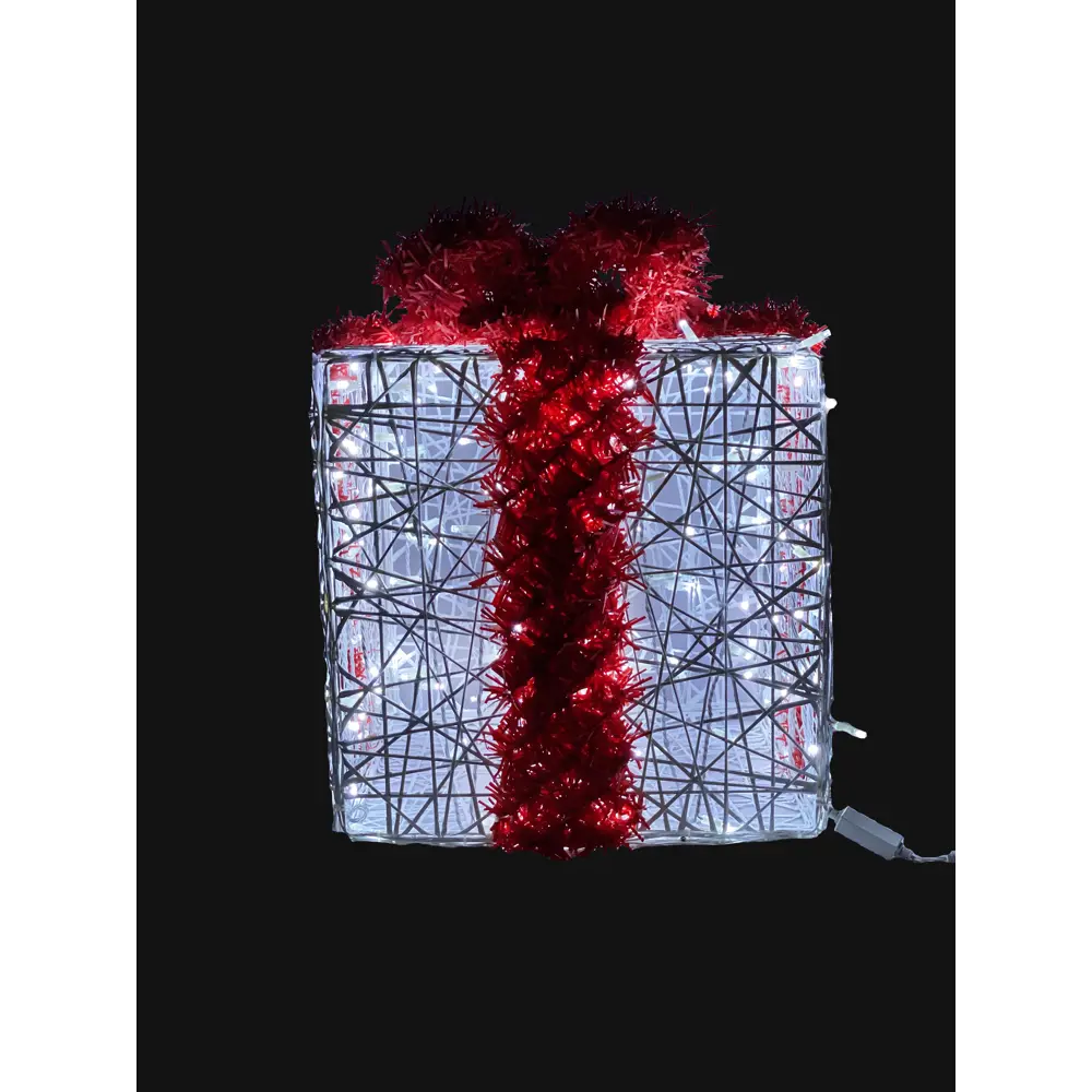 Электрическая светящиеся фигура Подарок 100 LED 40x40x40 см теплый белый свет 86164009 STLM-2037776 AJURIO  - Вид №12