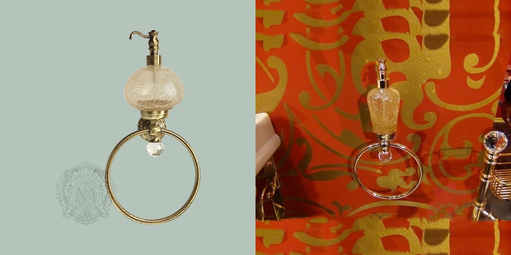 Кольцо с дозатором мыла MIGLIORE.CRistalia ML.CRS-60.226.BR - бронза  - Вид №2