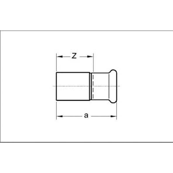 1102433522 SANHA 10243 пресс-фитинг газ, медь, ниппель переходн. ВПр-НПр 35ax22 мм  - Вид №1