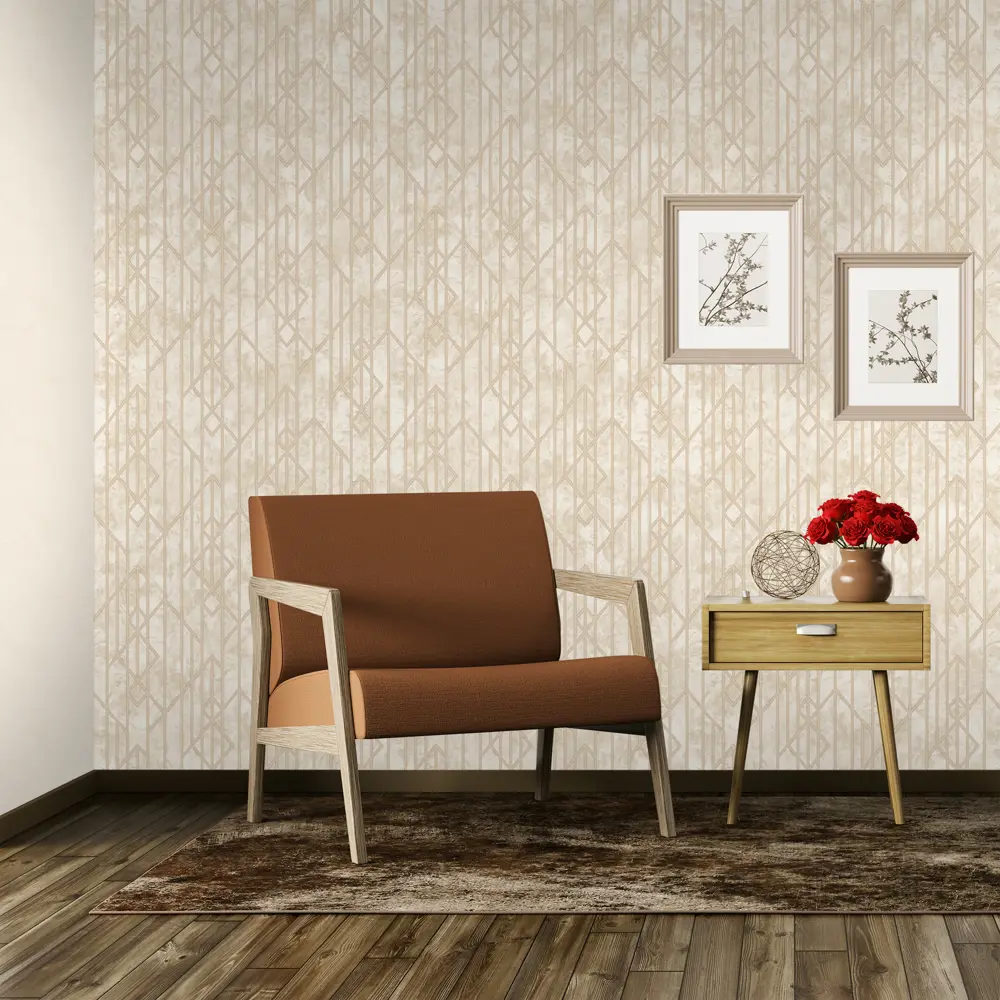 Обои флизелиновые 1,06х10 м цвет бежевый ED3729-3 81961349 STLM-2085699 EURO DECOR Maximus - Вид №4