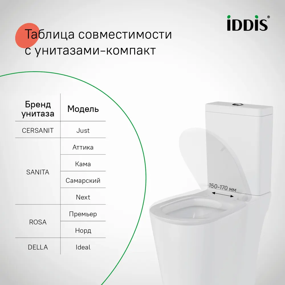 Сиденье для унитаза Iddis 142WPS0 с микролифтом цвет белый Optima Home STLM-2011759 - Вид №3