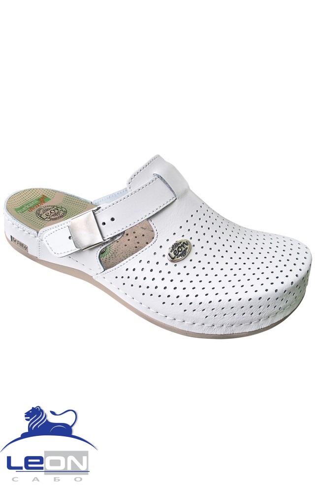 61969 Сабо "Leon" женские белые LEON  Медицинская обувь  размер 39  - Вид №3