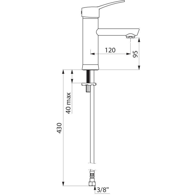 2721TEP Смеситель для раковины с балансировкой давления SECURITHERM EP DELABIE  - Вид №1
