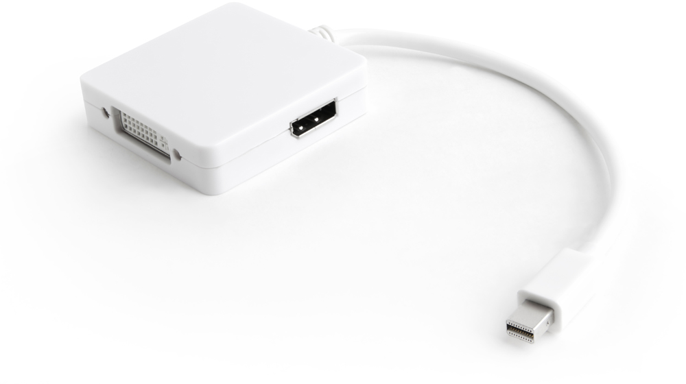 33-050583 адаптер-переходник apple mini displayport 20m > displayport 20f/hdmi 19f/dvi 25+4f, белый, Greenconnect Santreyd 