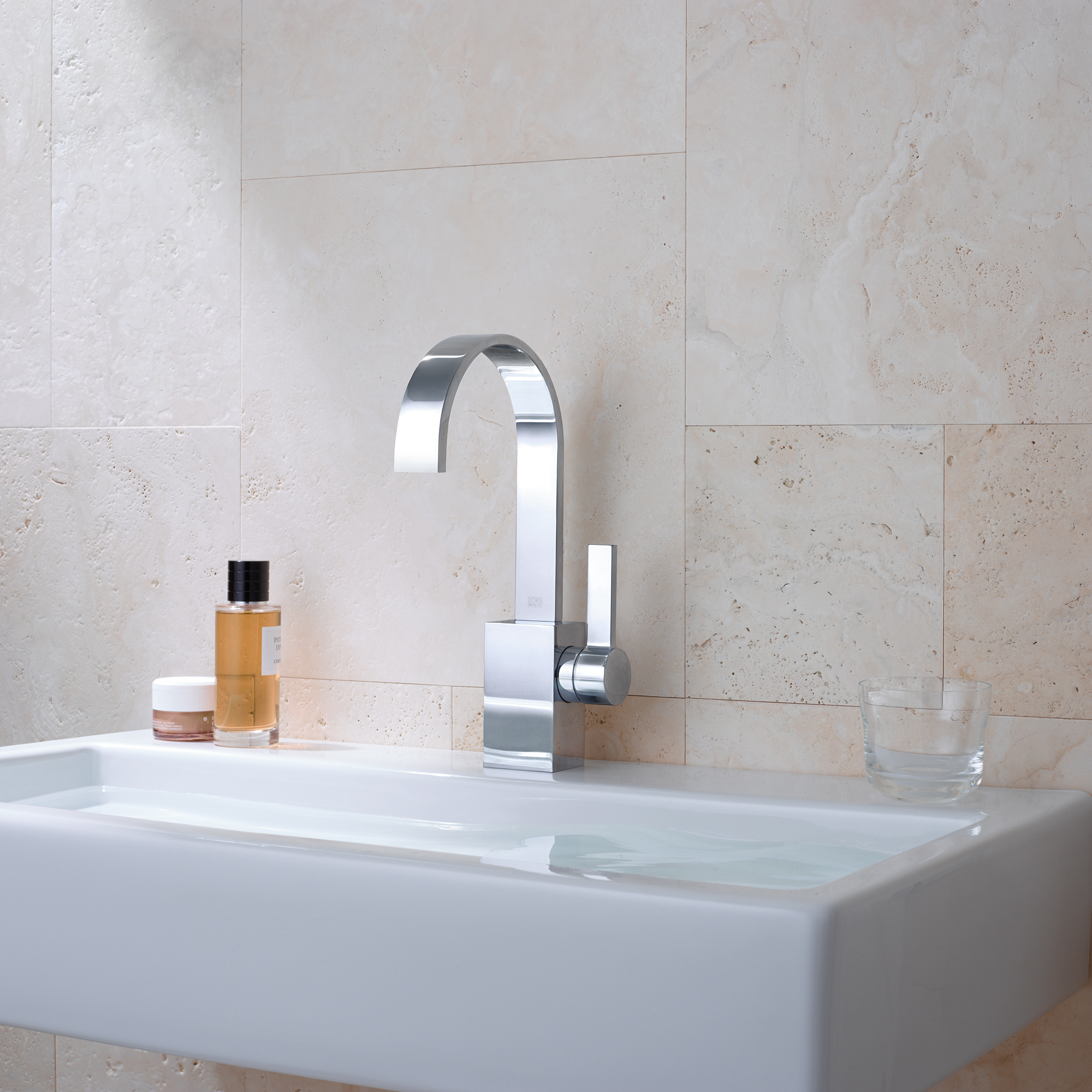 MEM Смеситель для раковины однорычажный с донным клапаном - матовая темная платина 33500782-99 DornBracht - Вид №1