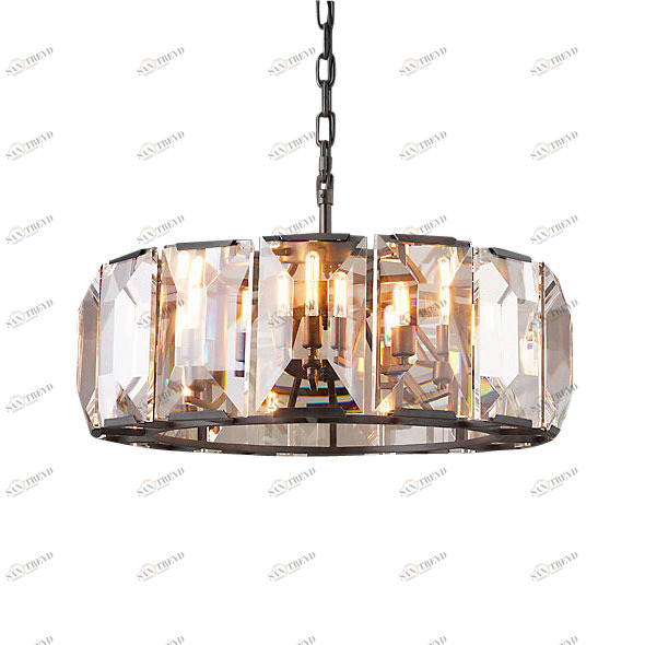 Подвесной светильник Harlow Crystal 8 от Delight Collection KR0354P-8 DELIGHT COLLECTION ДИЗАЙНЕРСКИЕ 243650 Прозрачный;черный 