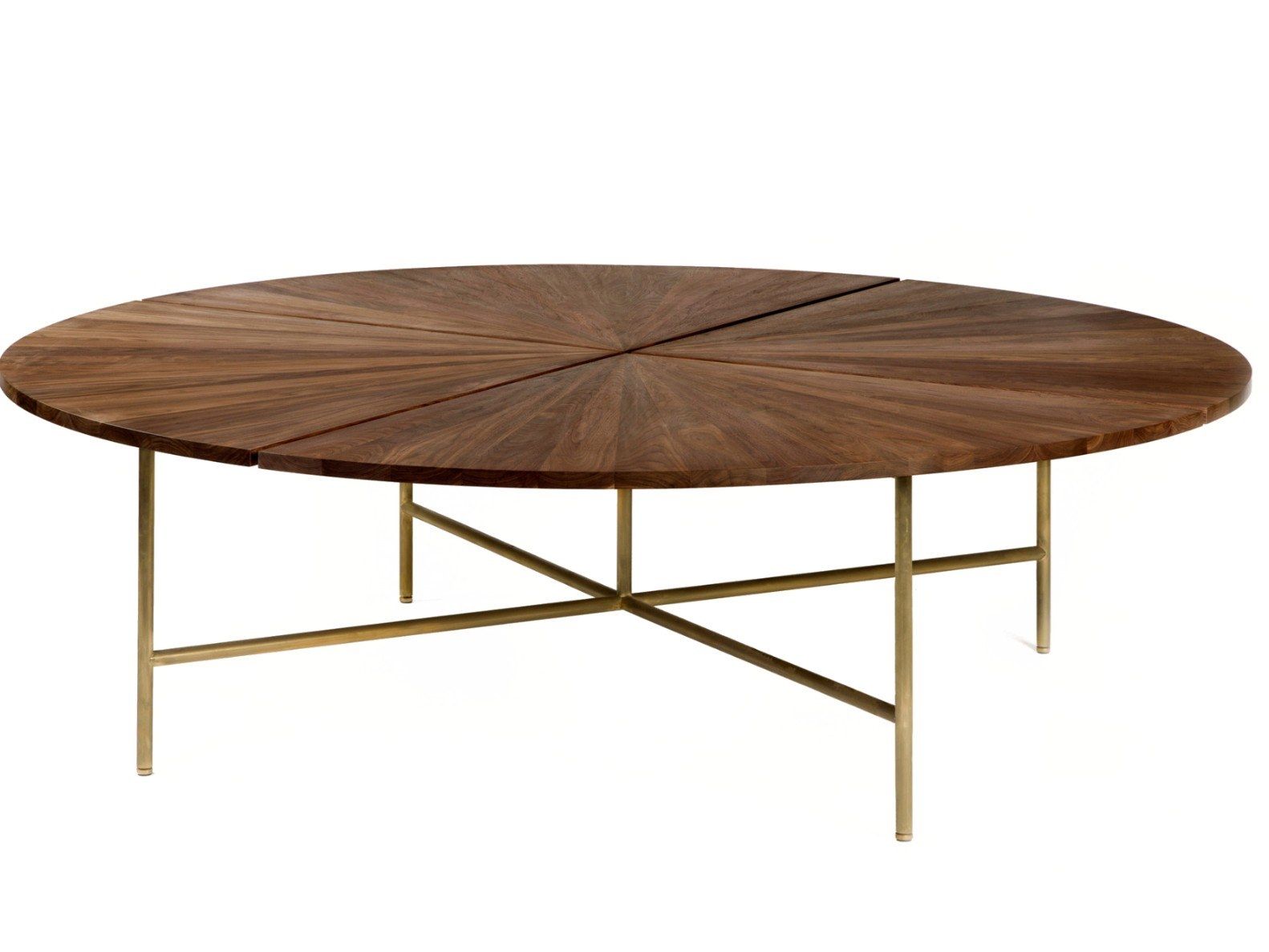 Круглый стол из нержавеющей стали и дерева BassamFellows ARCH-00146156