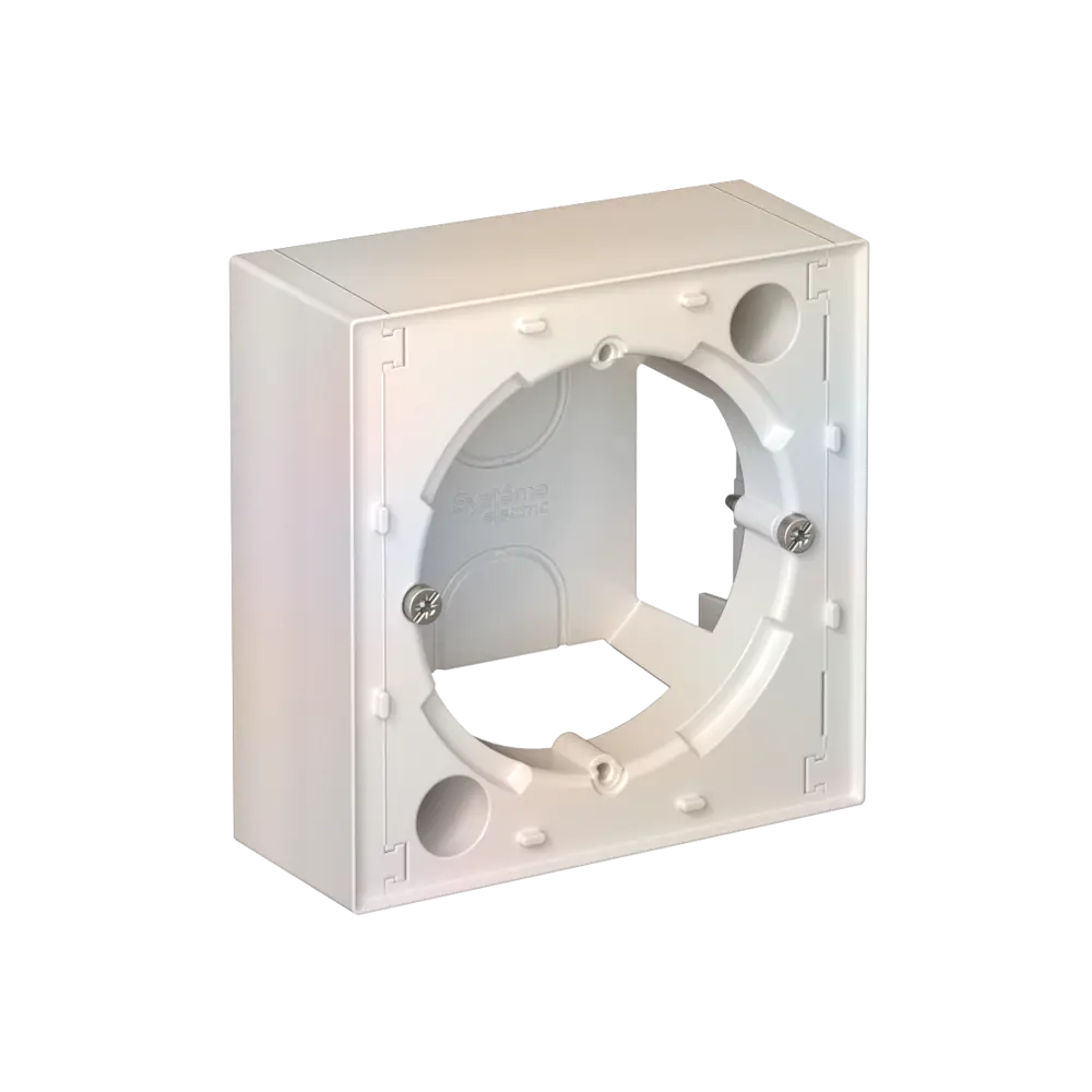 Монтажная коробка под выключатель или розетку Systeme Electric AtlasDesign 85x85 мм IP20 цвет жемчужный 89458820 STLM-2047026  - Вид №2
