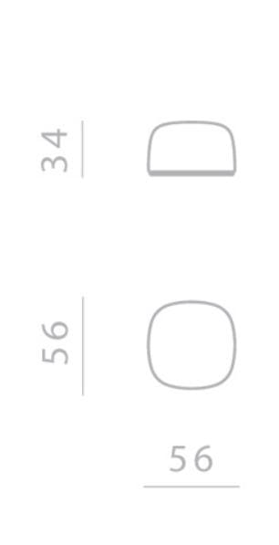 Кожаный квадратный пуф GHIDINI1961 Sweet ARCH-00147625 - Вид №6