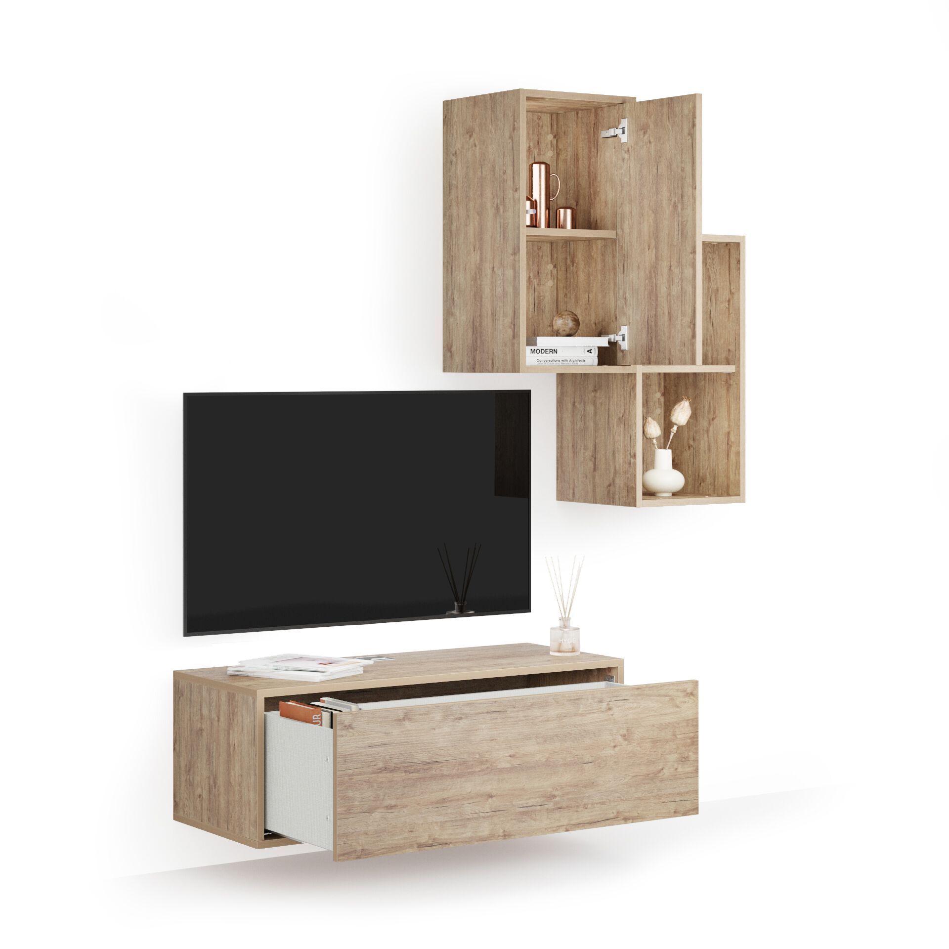 Модульная оборудованная стена установленная стеной в меламинированном Mobili Fiver IACOPO ARCH-00070420 - Вид №22