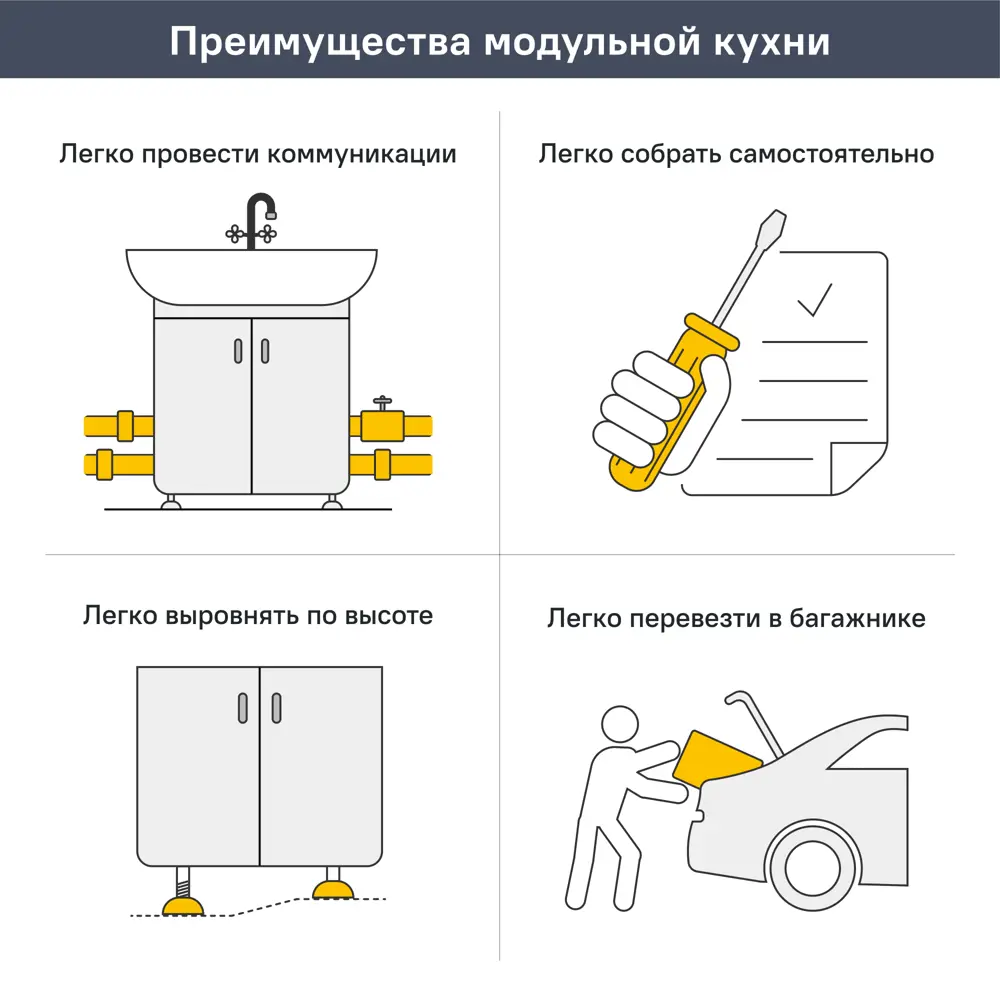 Кухонный шкаф напольный Нарбус 50x85x60 см ЛДСП цвет серый Santreyd STLM-2145976 - Вид №16