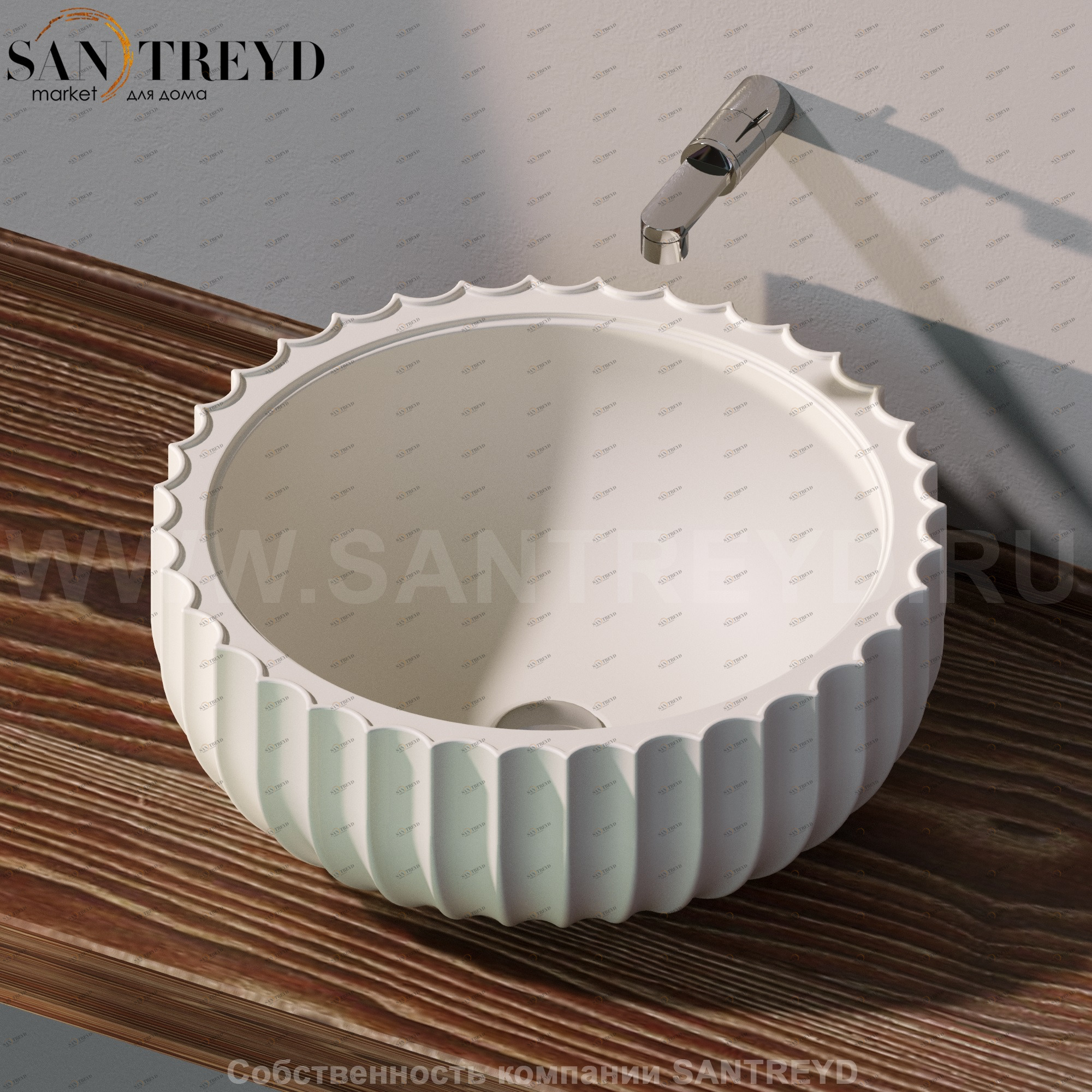 SE50A9003 Накладная раковина на столешницу  круглая Ceramica Flaminia Settecento