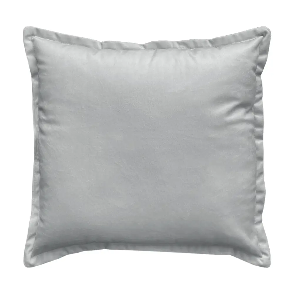 Перея Декоративная подушка 45x45 см серый бархат 89426325 Santreyd STLM-1580529