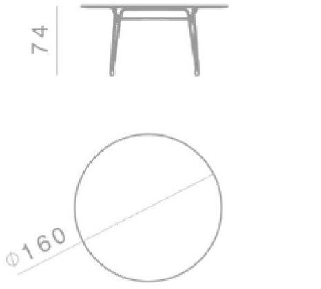 GHIDINI1961 Круглый обеденный стол из стекла Botany sun-id-1360585 - Вид №7