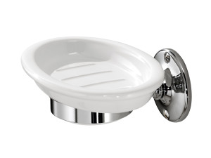 Керамическая и латунная настенная мыльница