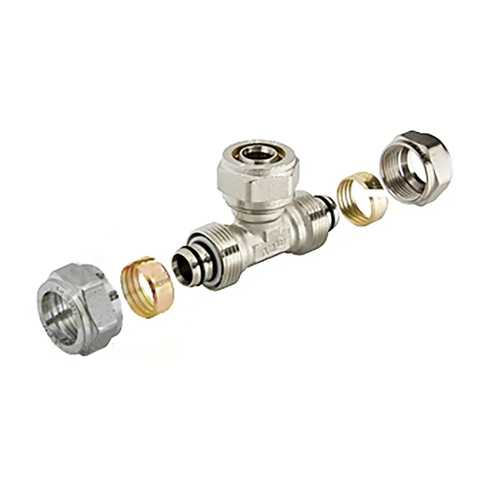 Тройник переходной Valtec 26x26x20 мм никелированная латунь VTM.331 STLM-2088288 - Вид №1