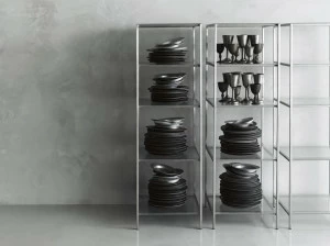 Boffi Полка из нержавеющей стали и стекла