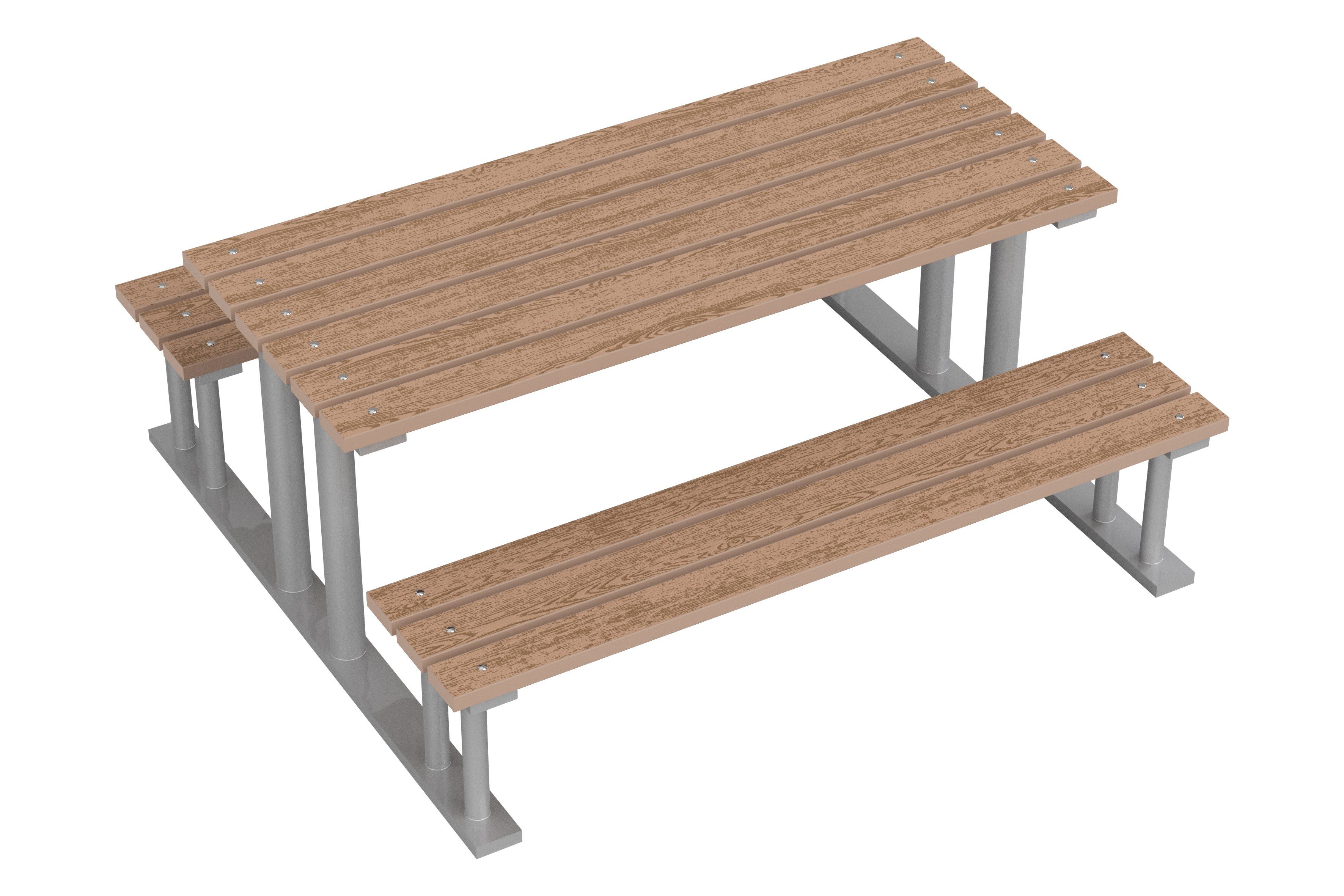 Прямоугольный стол для пикника WPC со встроенными скамейками Lazzari Mediterraneo ARCH-00129116 - Вид №5