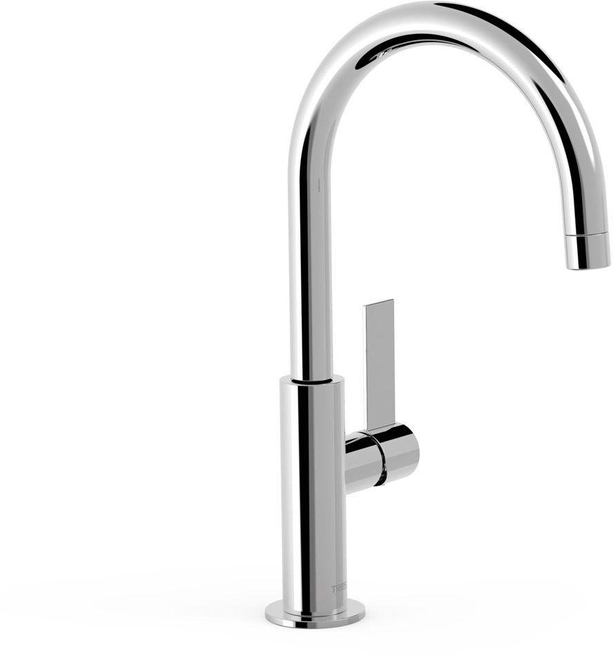 ПРОЕКТ-Смеситель для раковины TRES High с одной ручкой и боковым рычагом-21190501 TRES