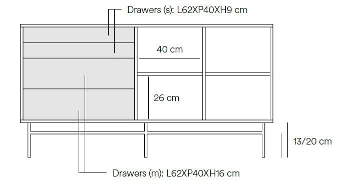 Шкаф из МДФ с распашными дверцами и ящиками TEULAT точка ARCH-00015987 - Вид №13