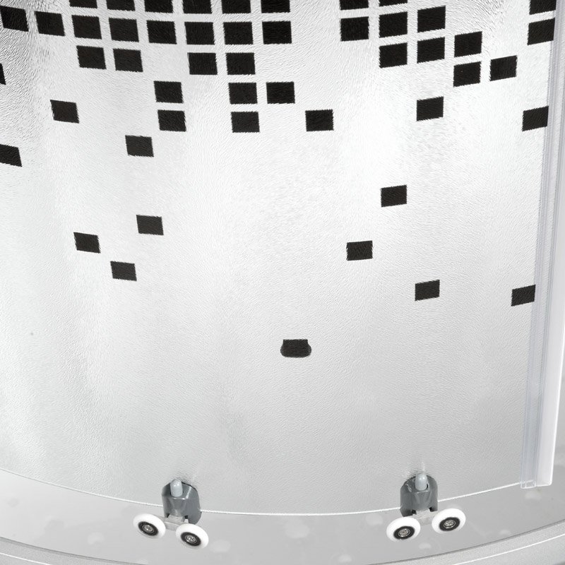 BМ4590 с гм. и эл. BLACK Душевая кабина DETO Серия ВМ L 890 с гидромассажем BLACK - Вид №17