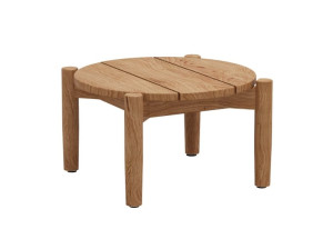 Круглый низкий стол из тикового дерева