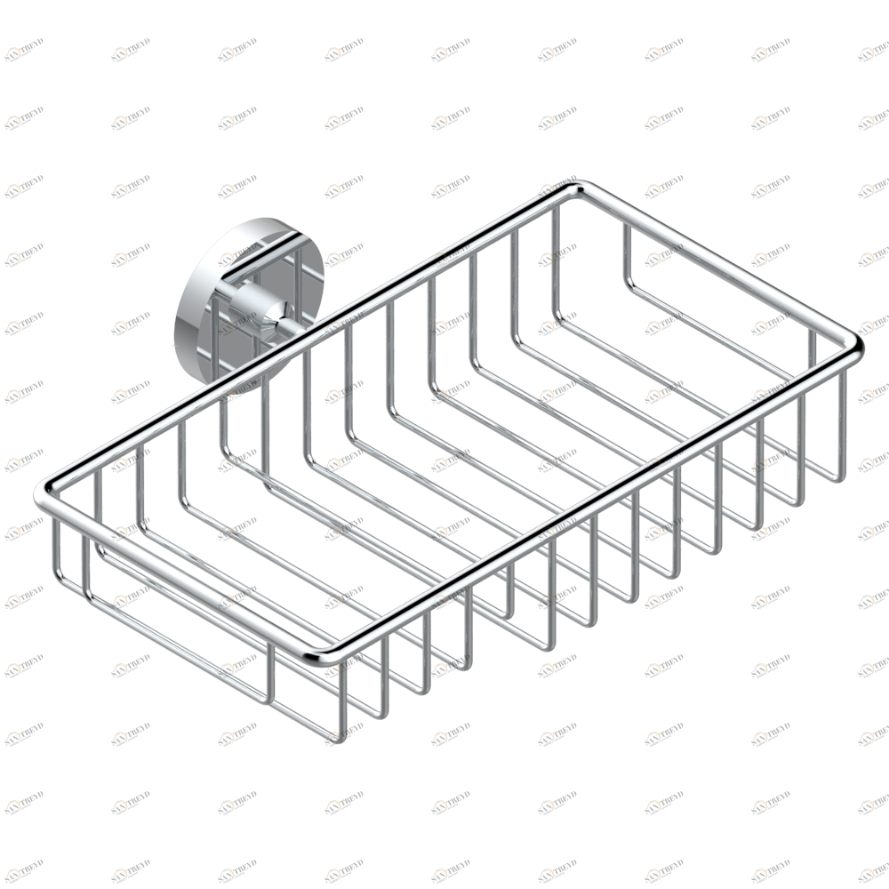 G9B-2620 Полочка комбинированная для мыла и мочалки с фланцем 240 x 130 мм Thg-paris System métal lisse с рукоятками Хром G9B-2620 CAT.A