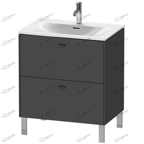 BR451104949 Brioso Тумбочка напольная Графит матовый, декор Duravit
