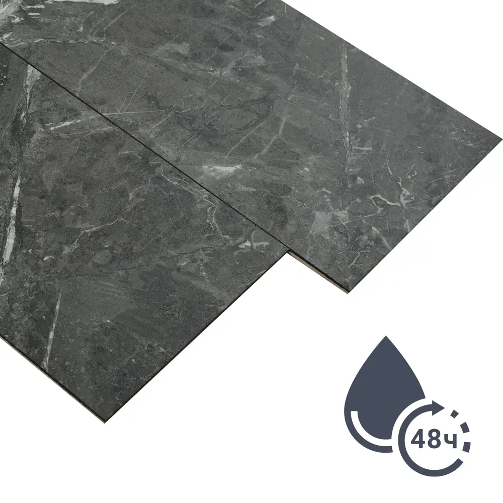 Ламинат «Гранит черный» водостойкость 48 часов 32 класс 4 фаски толщина 8 мм 2.368 м² Classen STLM-2101016 - Вид №3