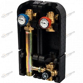 Насосная группа STOUT с термостатическим клапаном 1" без насоса в теплоизоляции SDG0002002501