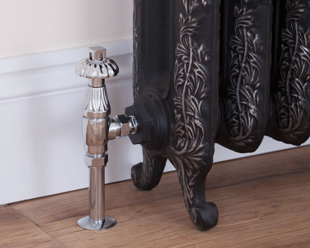 HAN023 Впускной термостатический клапан радиатора Crocus Wheel 15 мм (хром) Сarronheating  - Вид №2