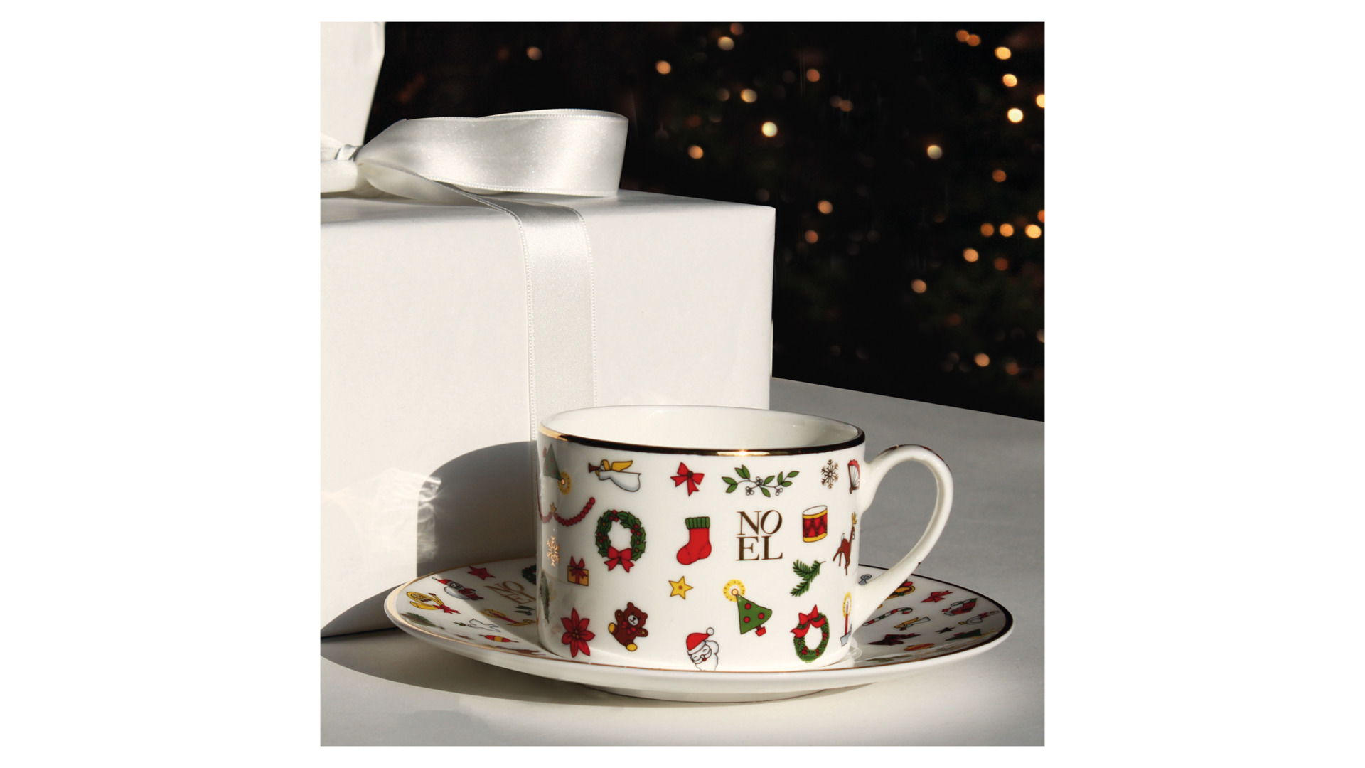 10668239 Taitu Чашка чайная с блюдцем Taitu "Новый год" 230мл, 17см Фарфор  - Вид №4