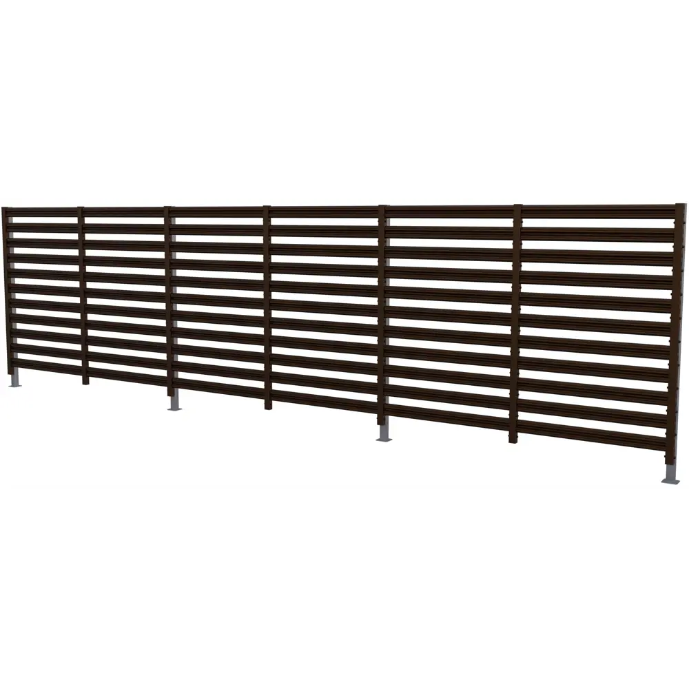 Забор-жалюзи Горизонт 2x2.5 м цвет коричневый Santreyd STLM-2209091 - Вид №4