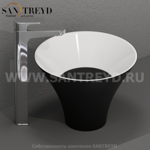 480224 Накладная раковина на столешницу  круглая Kerasan Deco