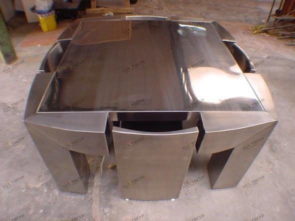 ICI ET LÀ Квадратный стол из нержавеющей стали Connect sun-id-1491501