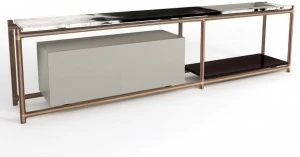 Visionnaire Прямоугольная мраморная консоль с полками King's cross