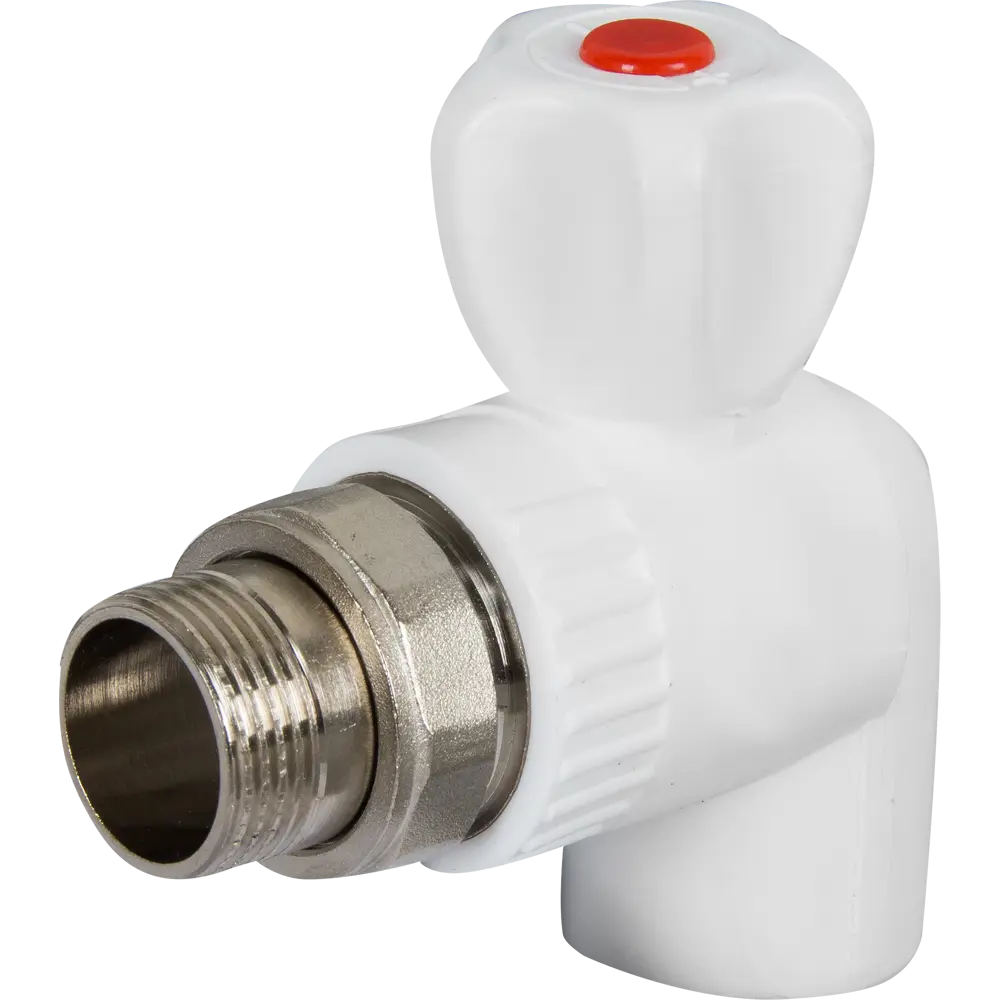 Кран для радиатора угловой РВК 3/4"x25 мм полипропилен STLM-2085032